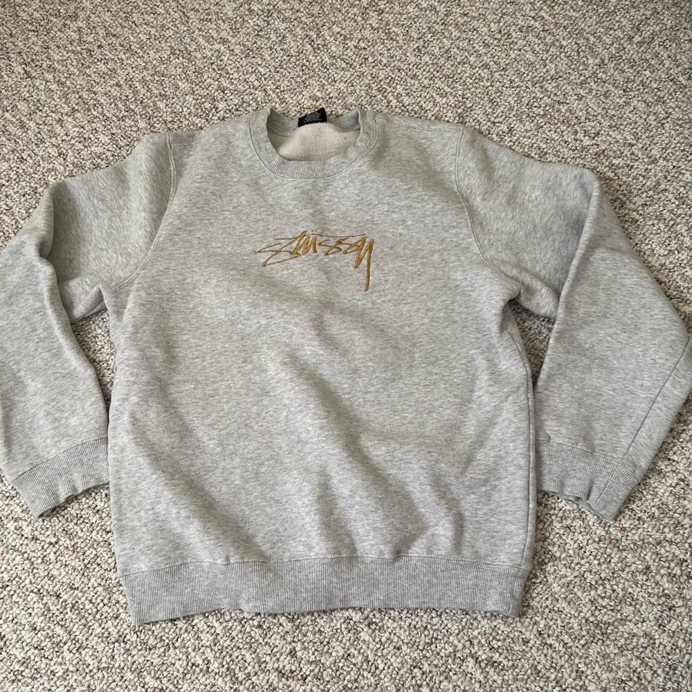 Grey stussy crewneck